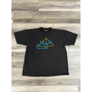 Vintage 90s Memphis A Bar And Grill Black Shirt Made In USA Single Stitch Men XL